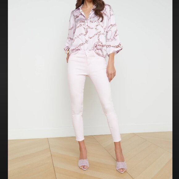 L'AGENCE Denim - L'Agence New $280 Retail Margot High-Rise Coated Skinny Jeans